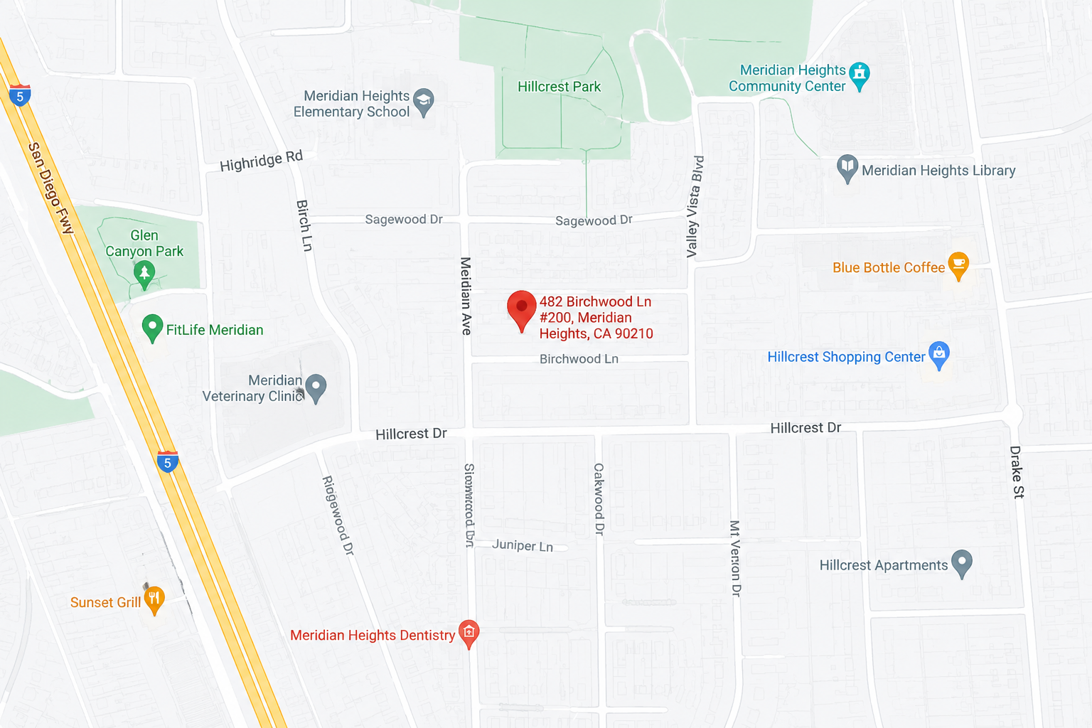 Map showing Sample Cleaning Co. service area