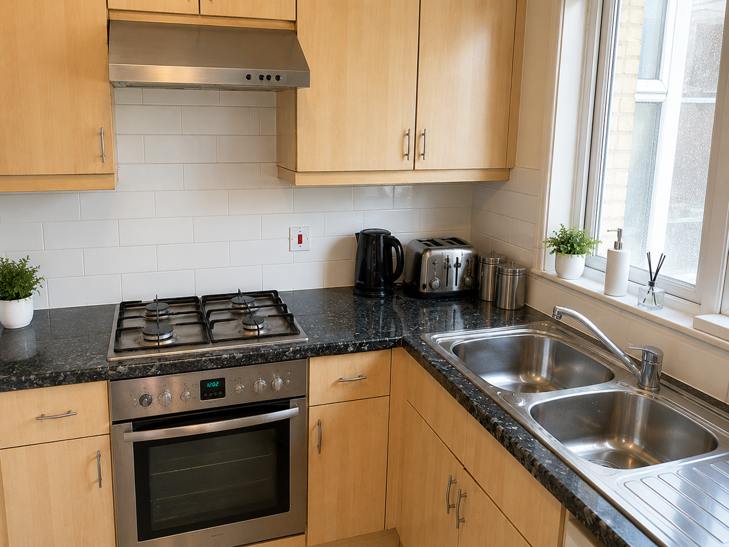 Kitchen before professional deep cleaning