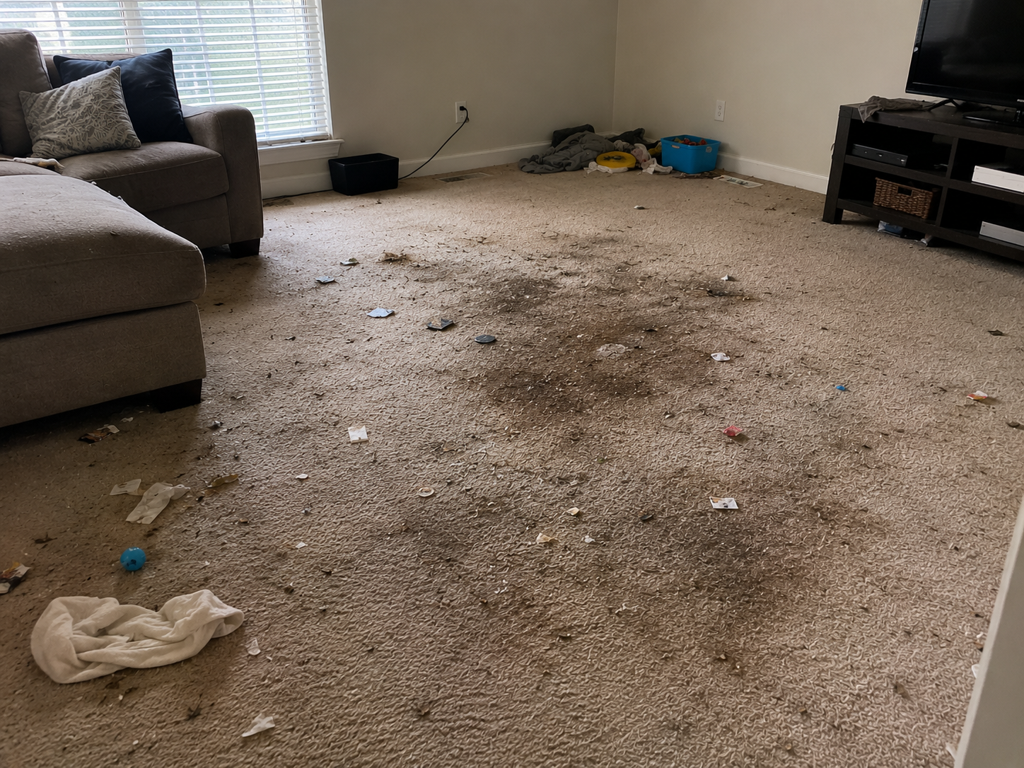 Living room after professional deep cleaning